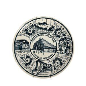 Country Music Hall Of Fame Nashville Plate 10" Ceramic Vintage